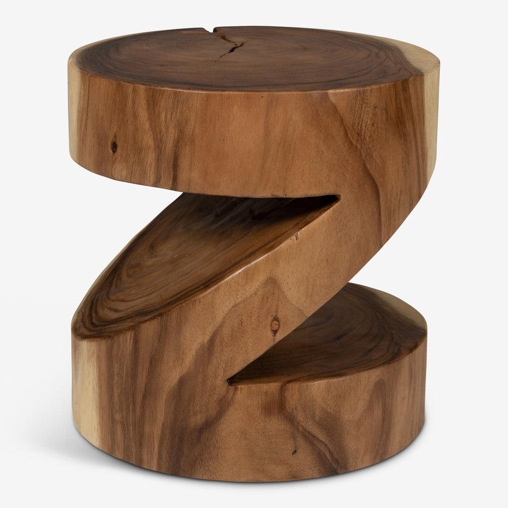 Anchali Natural Solid Chamcha Wooden Side Table