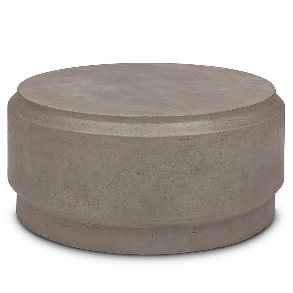 Urbia 39" Barrel Fiber Reinforced Concrete Round Coffee Table