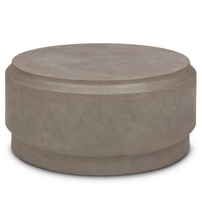 Urbia 39" Barrel Fiber Reinforced Concrete Round Coffee Table