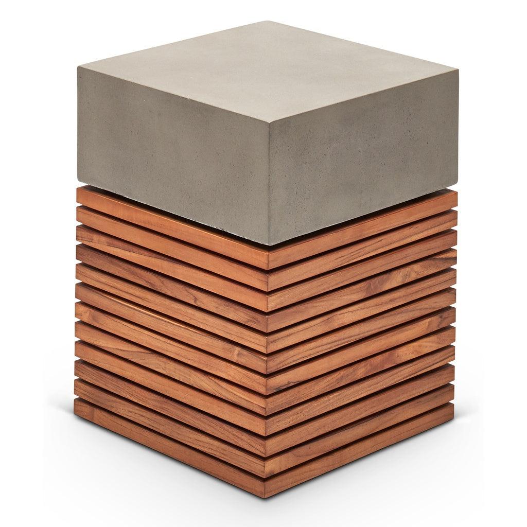 Urbia Stecca Alto Fiber Reinforced Concrete Wooden Side Table