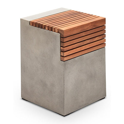 Urbia Stecca Cascata Reinforced Concrete Wooden Side Table