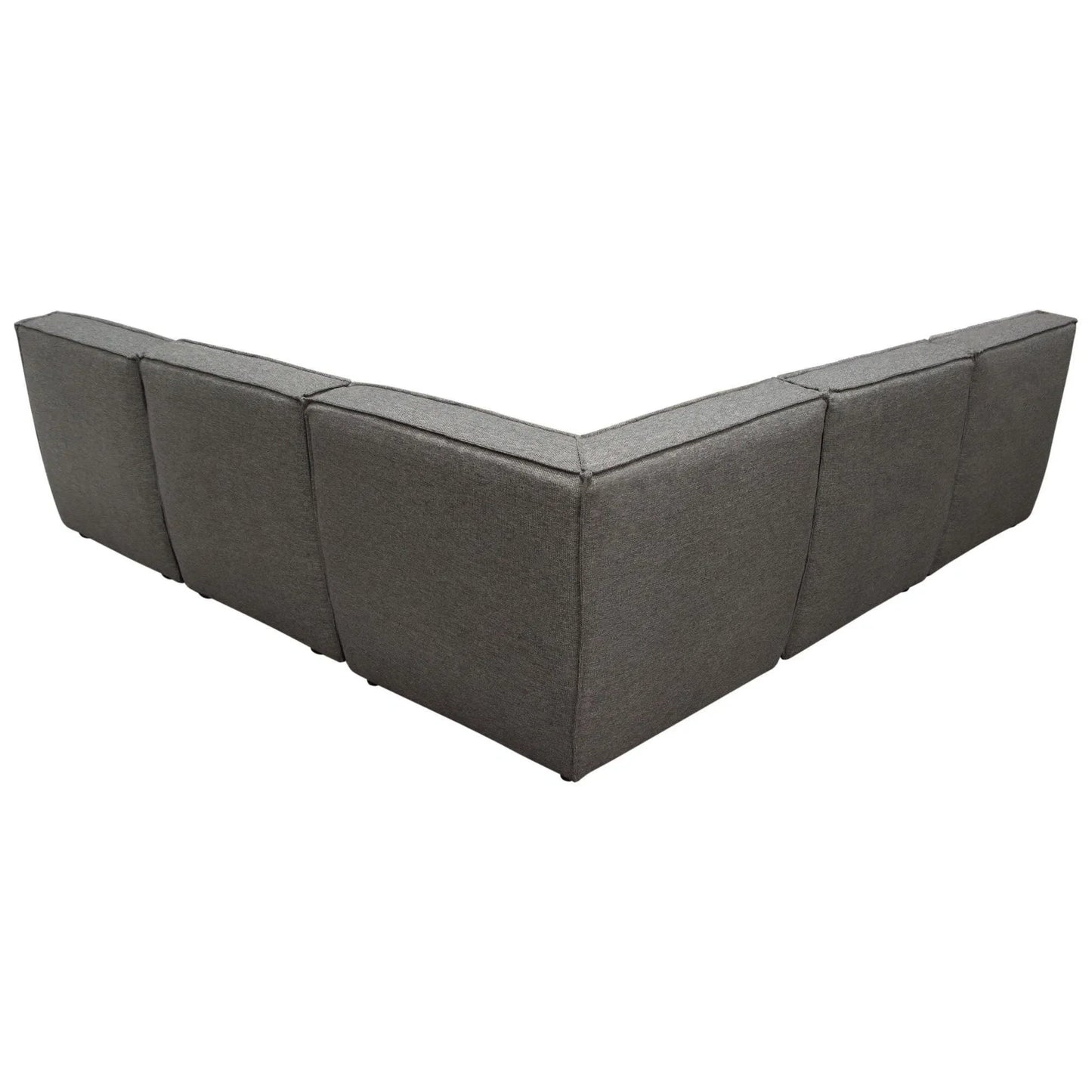 5PC Corner Modular Sectional Scooped Seat in Grey Fabric Modular Sofas Sideboards and Things  By Diamond Sofa