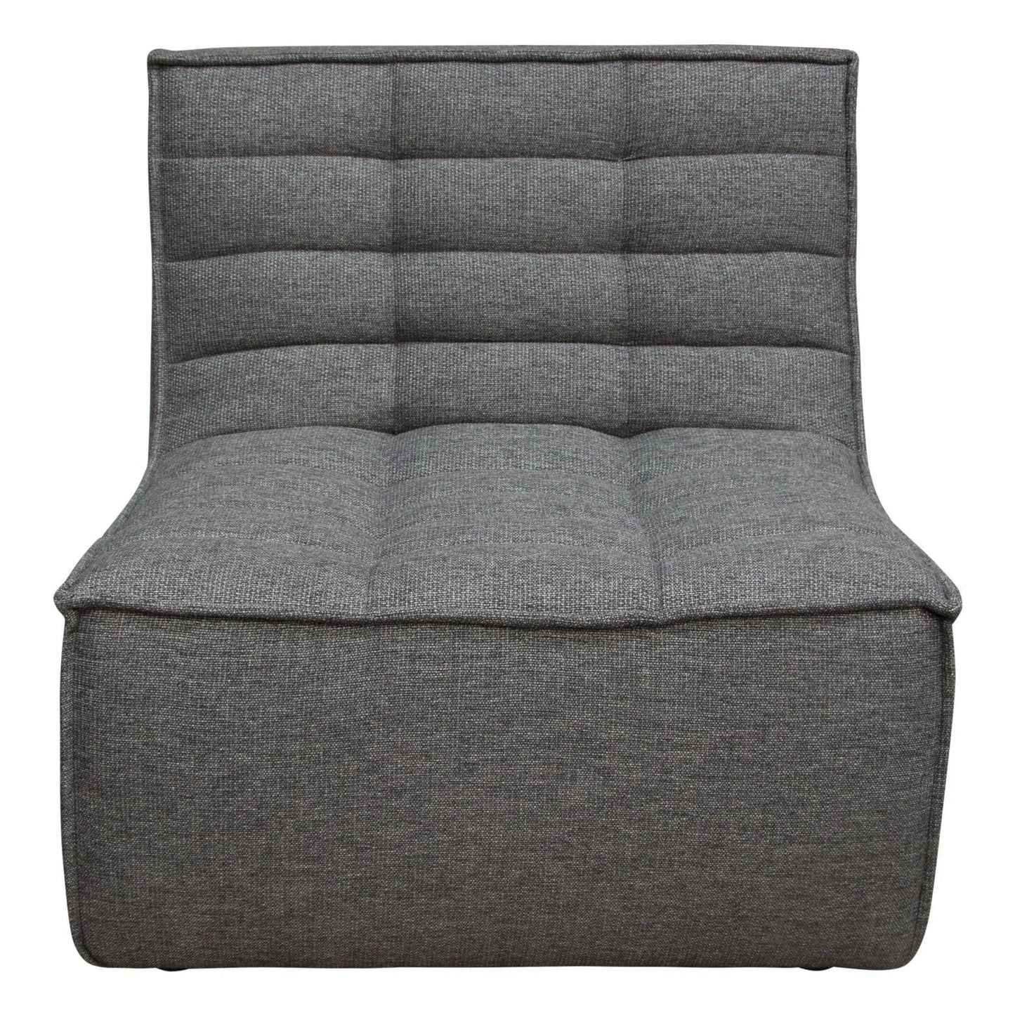 5PC Corner Modular Sectional Scooped Seat in Grey Fabric Modular Sofas Sideboards and Things  By Diamond Sofa