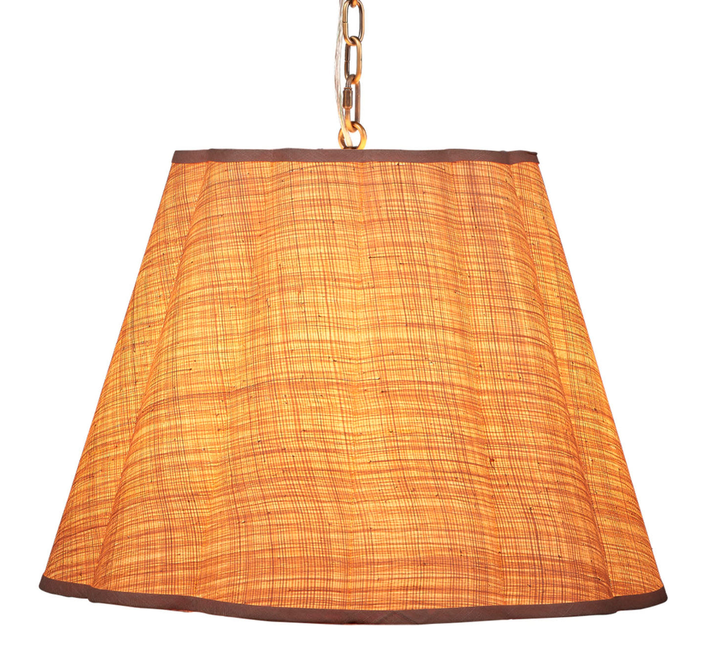 Scalloped 1-Light Pendant Raffia Elegant Home Lighting