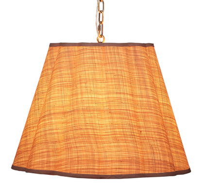 Scalloped 1-Light Pendant Raffia Elegant Home Lighting