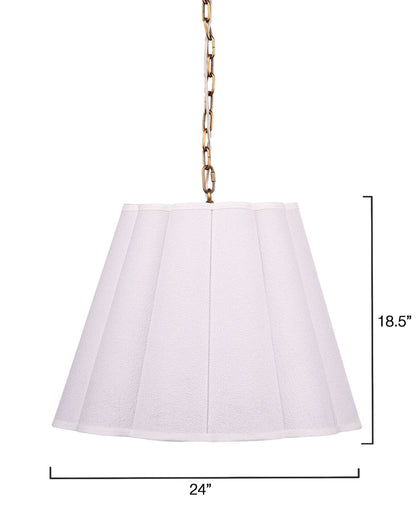 Scalloped 1-Light Hanging Pendant