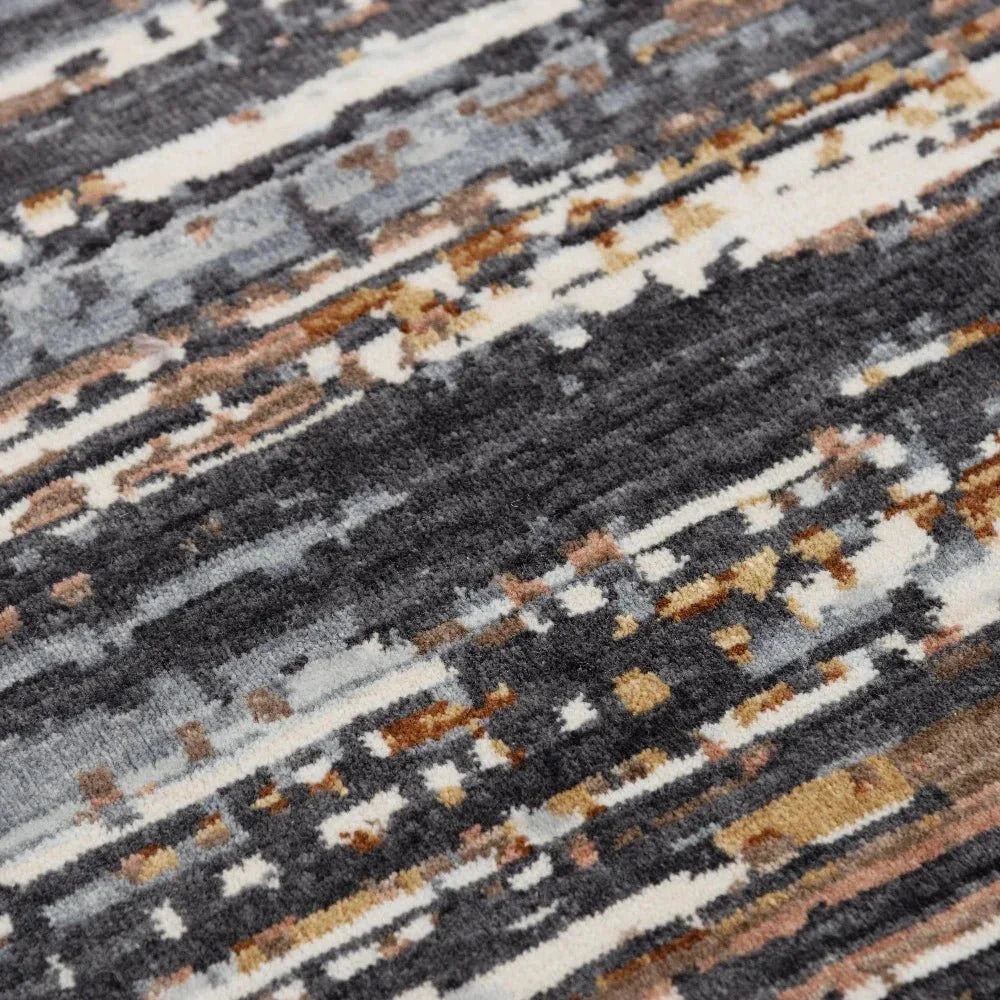 Burd Abstract Charcoal Large Area Rugs For Living Room - LOOMLAN - LOOMLAN - Area Rugs