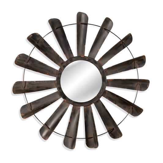 Nolan Wood Grey Wall Mirror