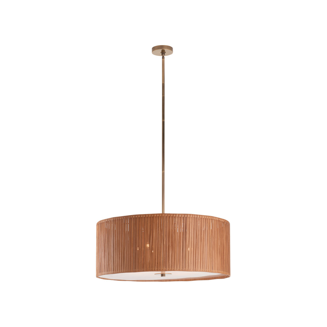 Wildwood Avondale Rattan Shade Brown Pendant