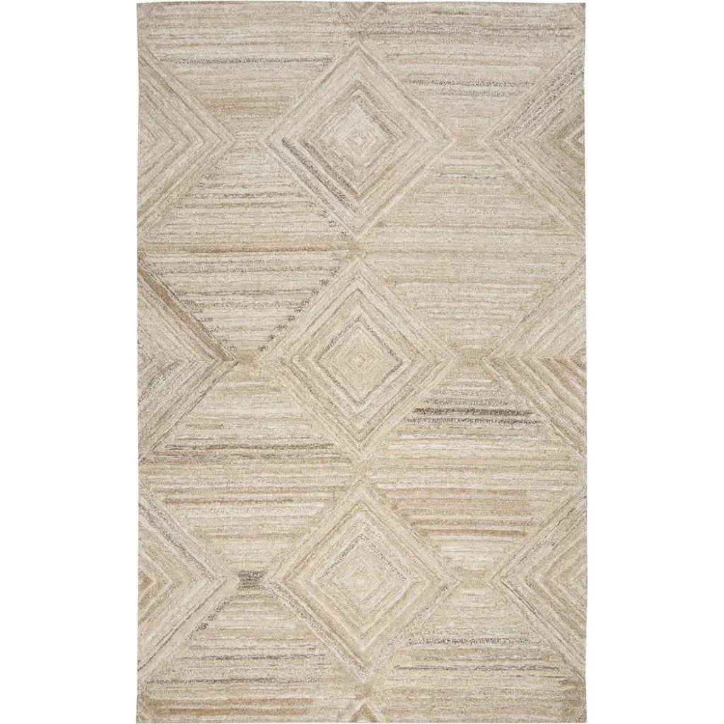 Clac Geometric Tan Large Area Rugs For Living Room - LOOMLAN - LOOMLAN - Area Rugs