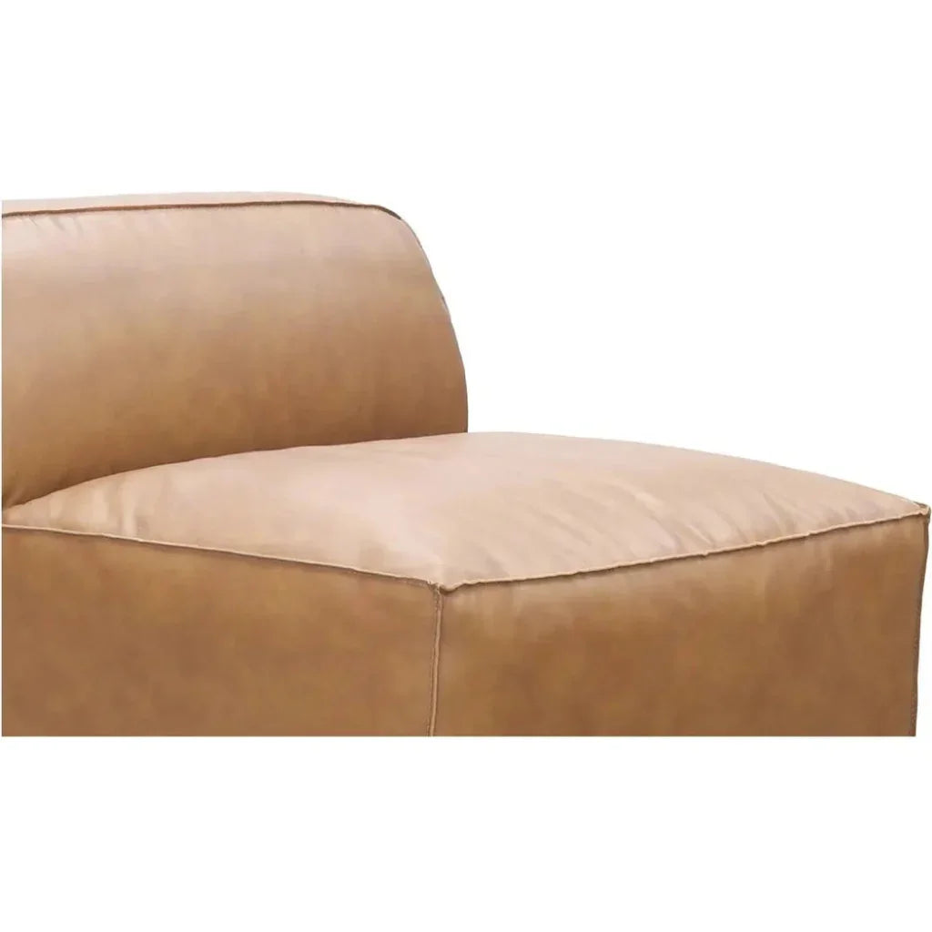 Form Tan Modular Leather Slipper Chair Modular Unit -- view 3
