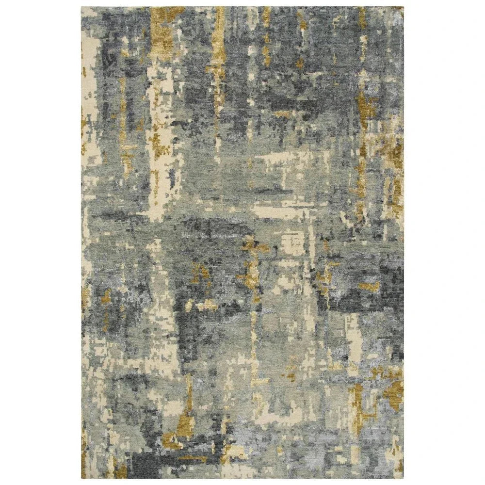 Arti Abstract Gold Large Area Rugs For Living Room