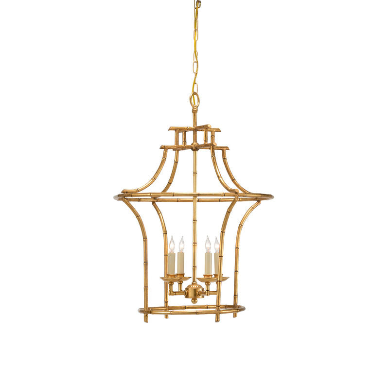 Bamboo Antique Gold Faux Frame Chandelier