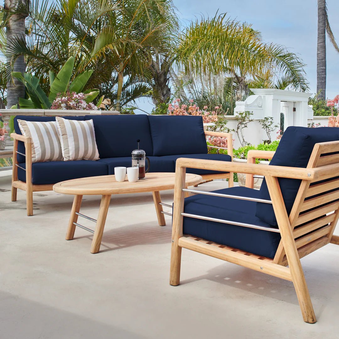 Aalto 86-inch Teak Deep Outdoor Couch with Sunbrella Cu -- view 17