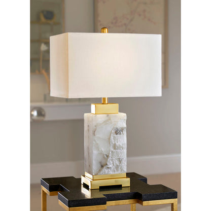 Chelsea House Park Place Natural White Alabaster Table Lamp