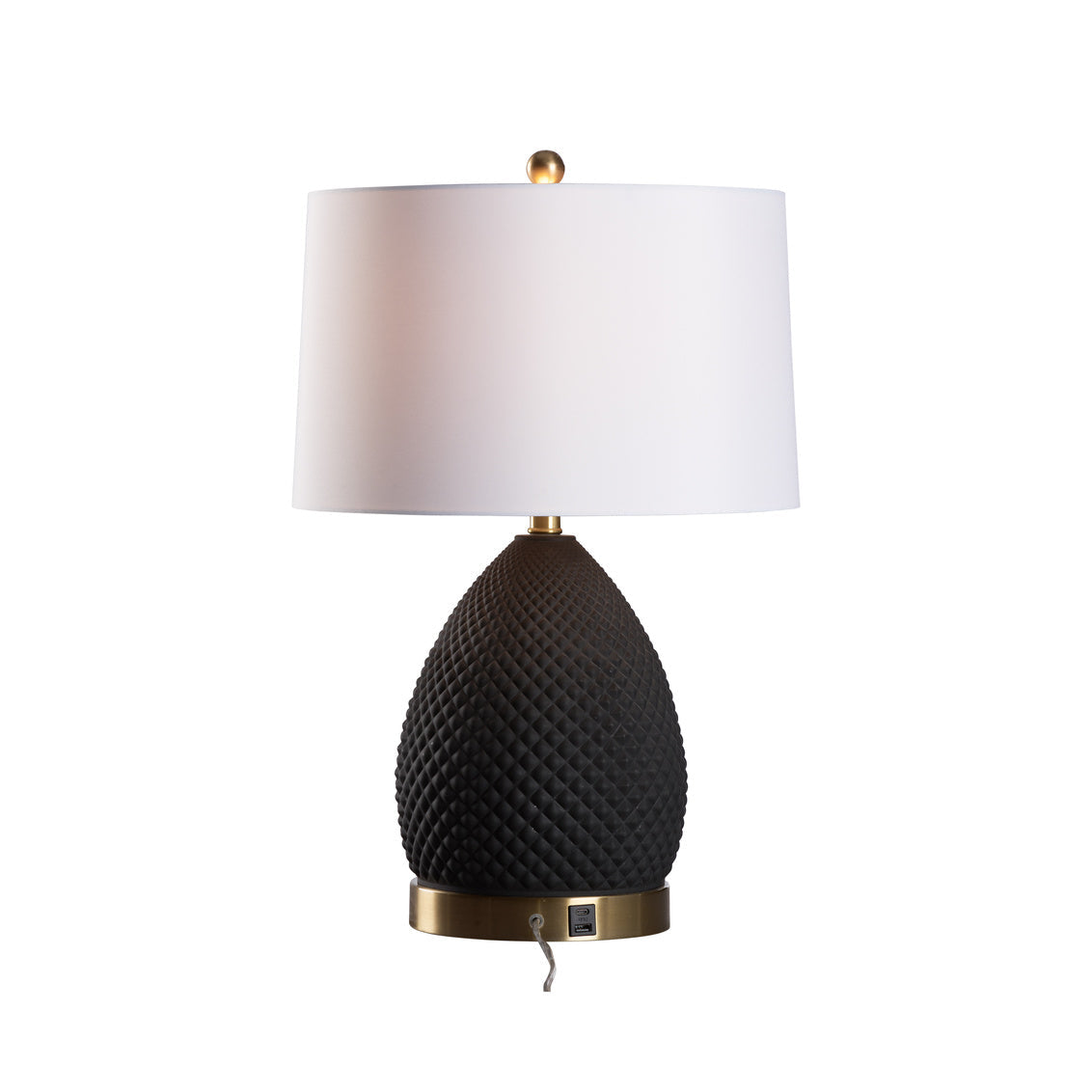 Wildwood Hester Sculptural Black Ceramic Table Lamp