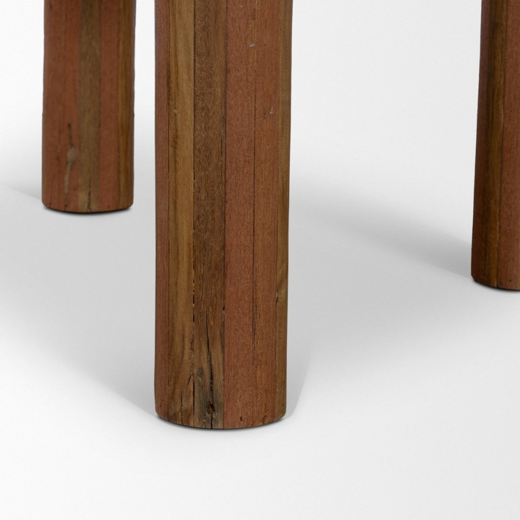 Hewitt 24" Square Smooth Reclaimed Wood Side Table -- Brown
