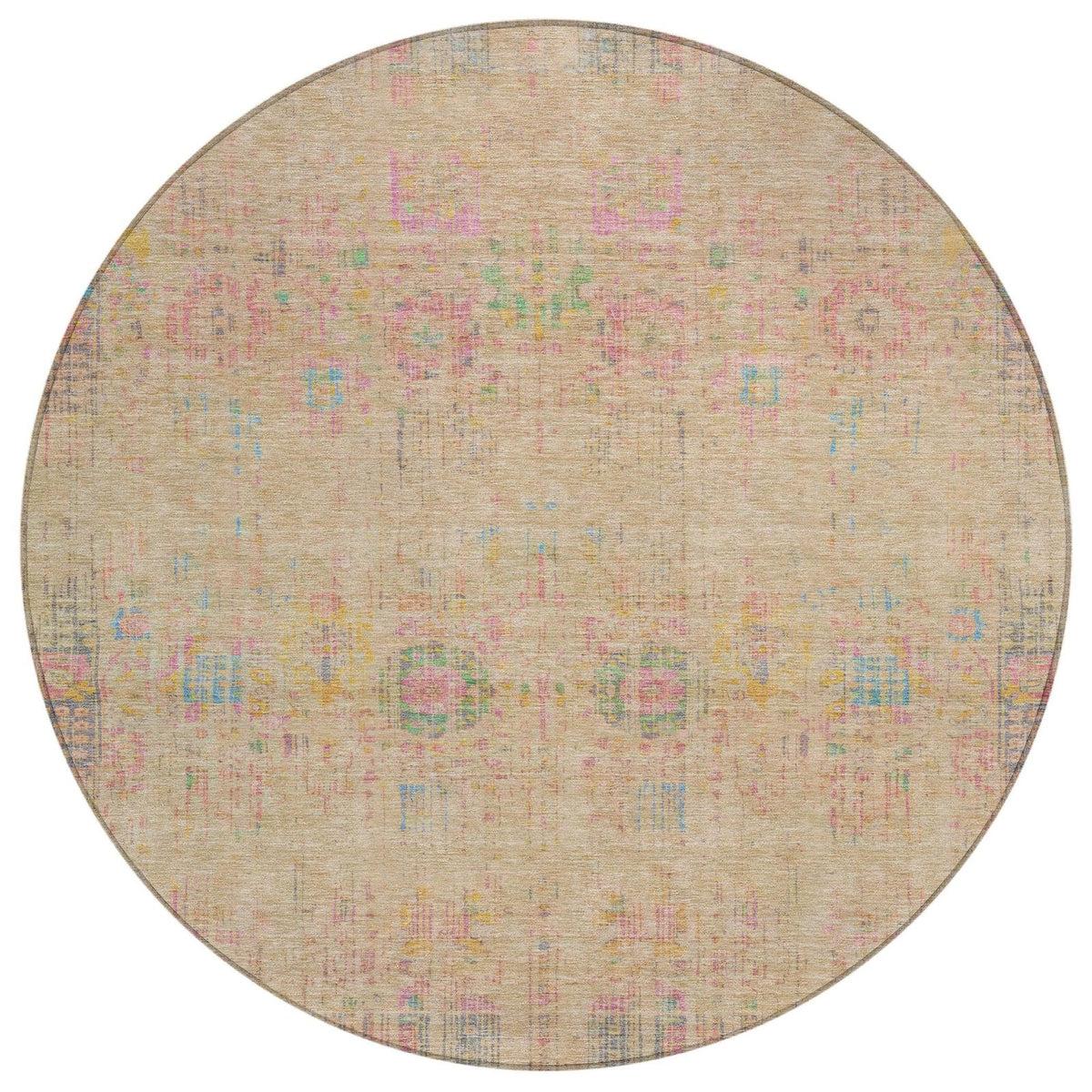 Haelon Brown Washable Indoor-Outdoor Rug