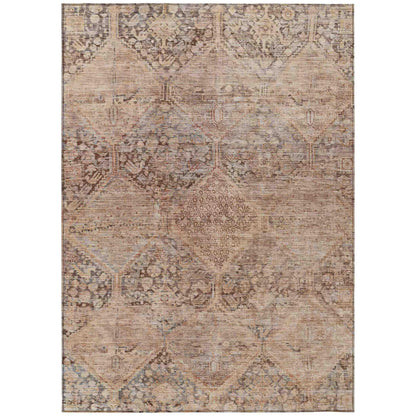 Iriius Orange Washable Indoor-Outdoor Rug