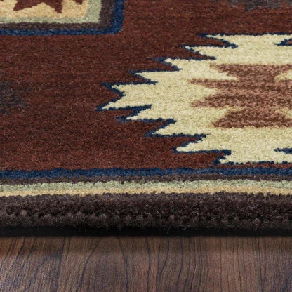 Dega Burgundy Round Area Rugs For Dining Room - LOOMLAN - LOOMLAN - Area Rugs