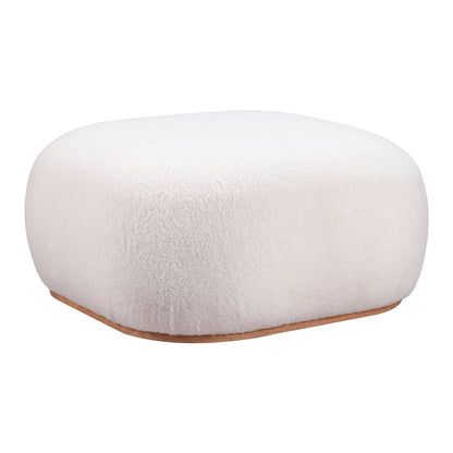 Azua Wood Cream Ottoman