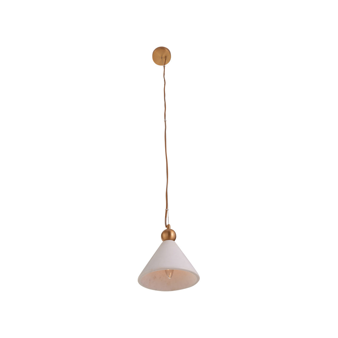Wildwood Jett Sleek Marble Shade White Pendant