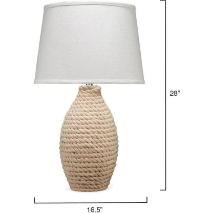 Coastal Style Off-White Rope Table Lamp -- view 4