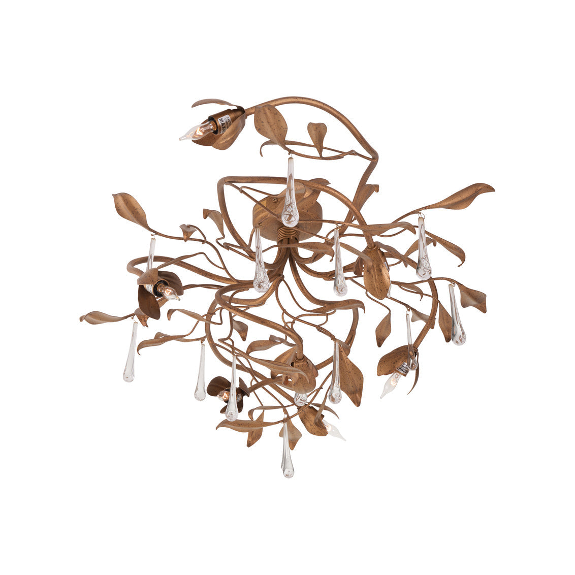Bay Laurel Leaf Iron Flush Mount