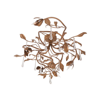 Bay Laurel Leaf Iron Flush Mount