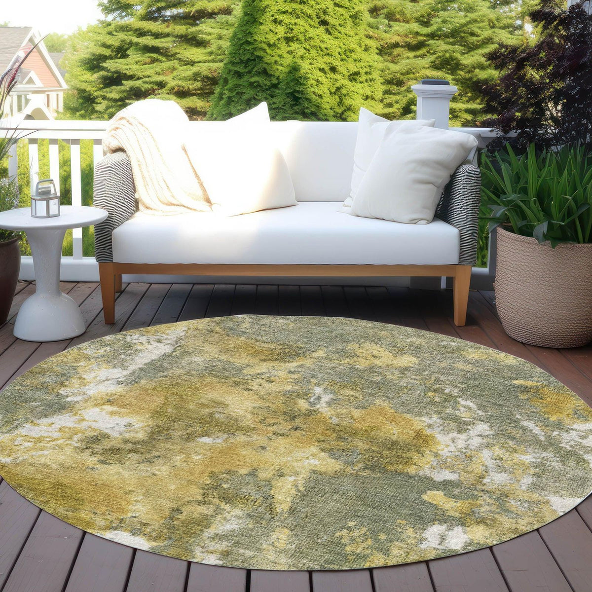 Jaelion Brown Washable Indoor-Outdoor Rug