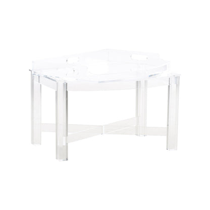 Chelsea House Acrylic Clear X-Shaped Base Tray Table