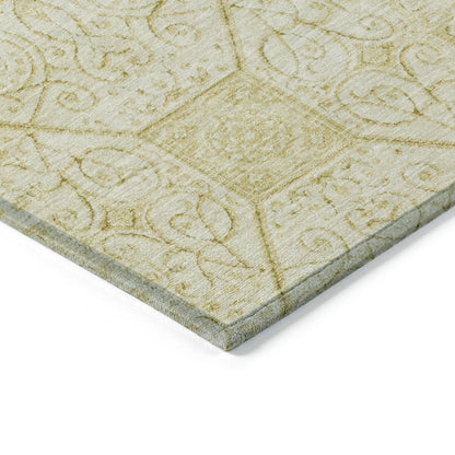 Iriora Gold Washable Indoor-Outdoor Rug