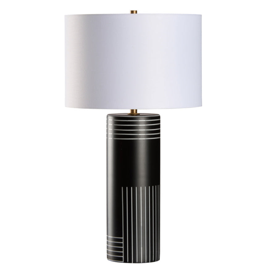 Wildwood Marco Italian Glass Black Table Lamp