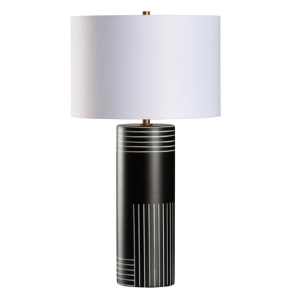 Wildwood Marco Italian Glass Black Table Lamp