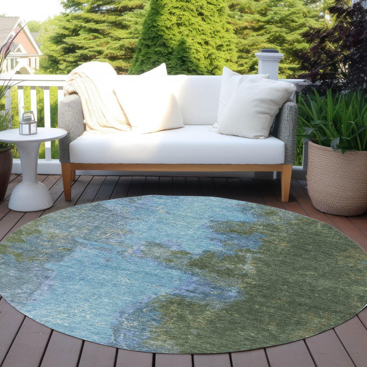 Iriion Cactus Washable Indoor-Outdoor Rug
