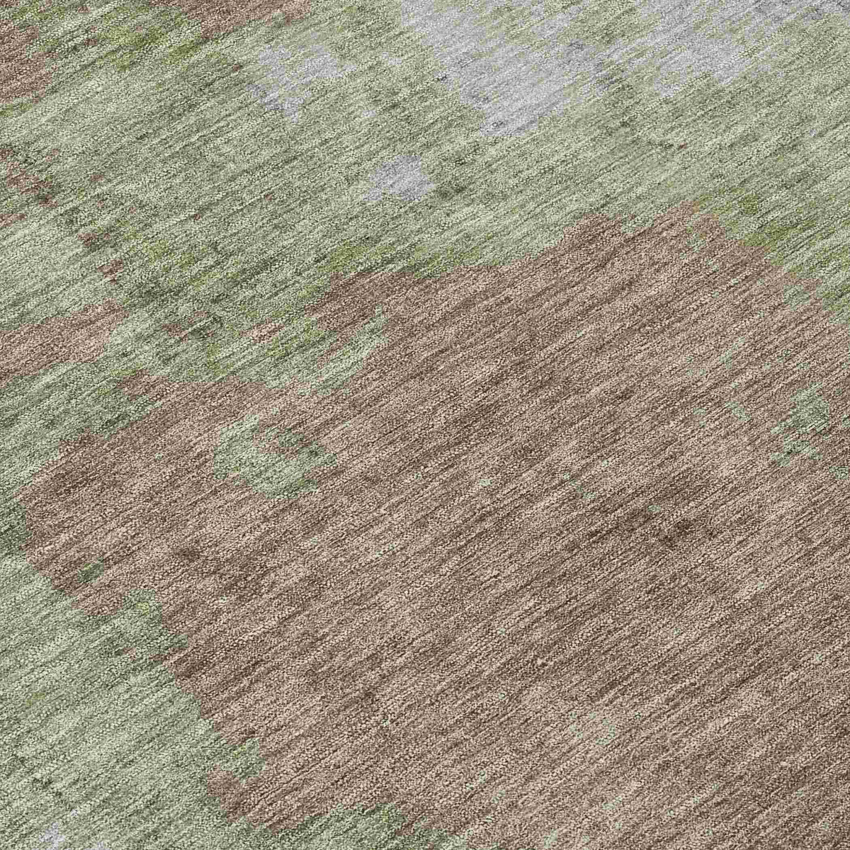 Iriel Brown Washable Indoor-Outdoor Rug