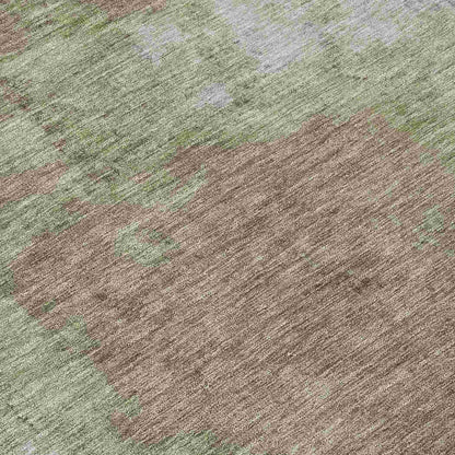 Iriel Brown Washable Indoor-Outdoor Rug