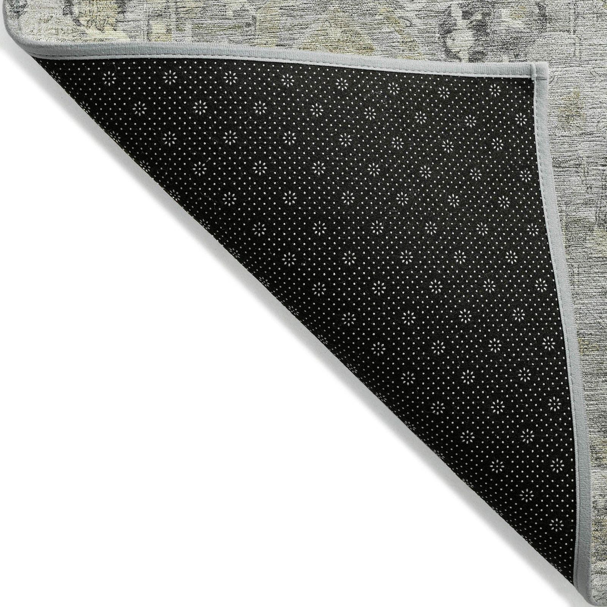 Laeel Gray Washable Indoor-Outdoor Rug