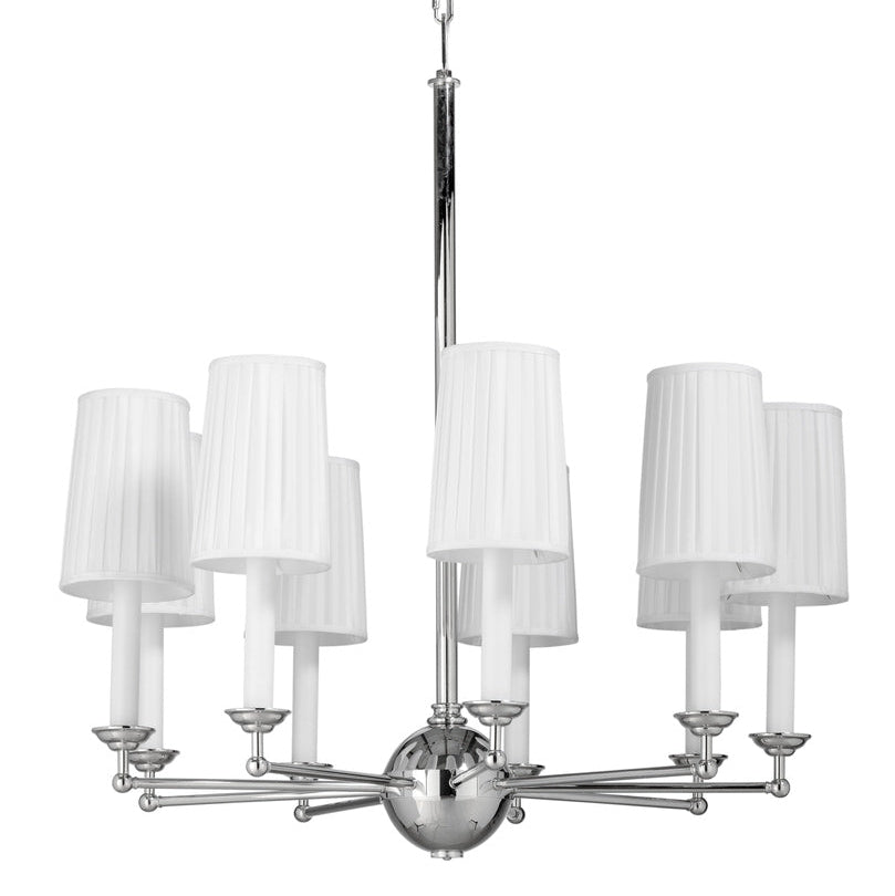 Jermyn Street Multi Shade Silver Chandelier