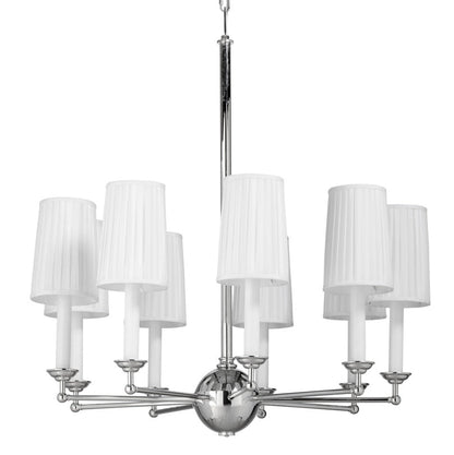 Jermyn Street Multi Shade Silver Chandelier
