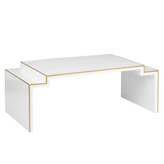 Chelsea House Chatsworth Wooden White Coffee Table