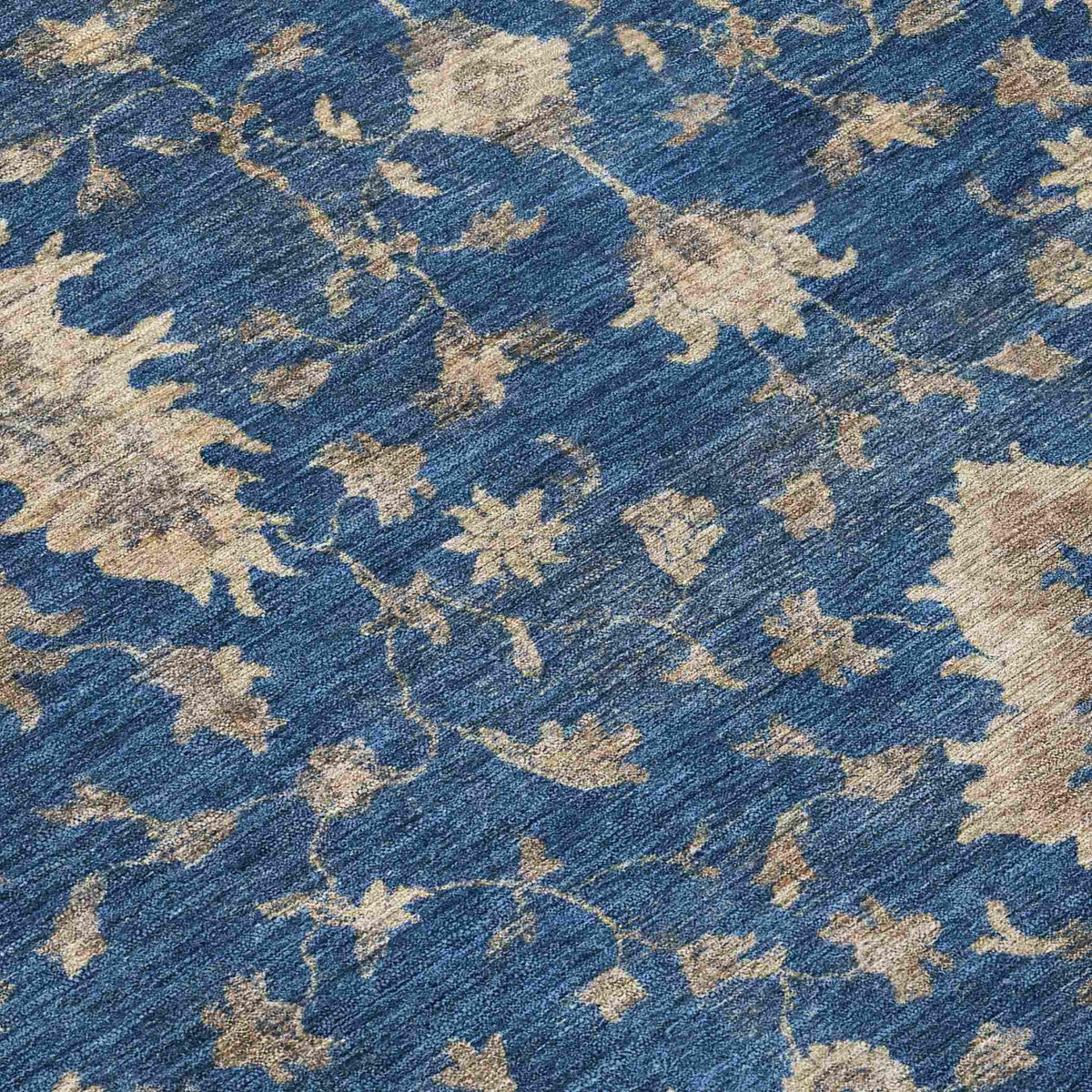 Iriaris Navy Washable Indoor-Outdoor Rug