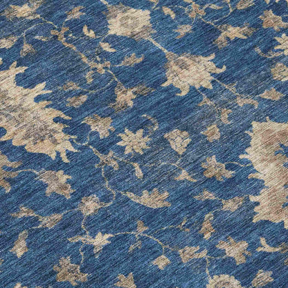 Iriaris Navy Washable Indoor-Outdoor Rug