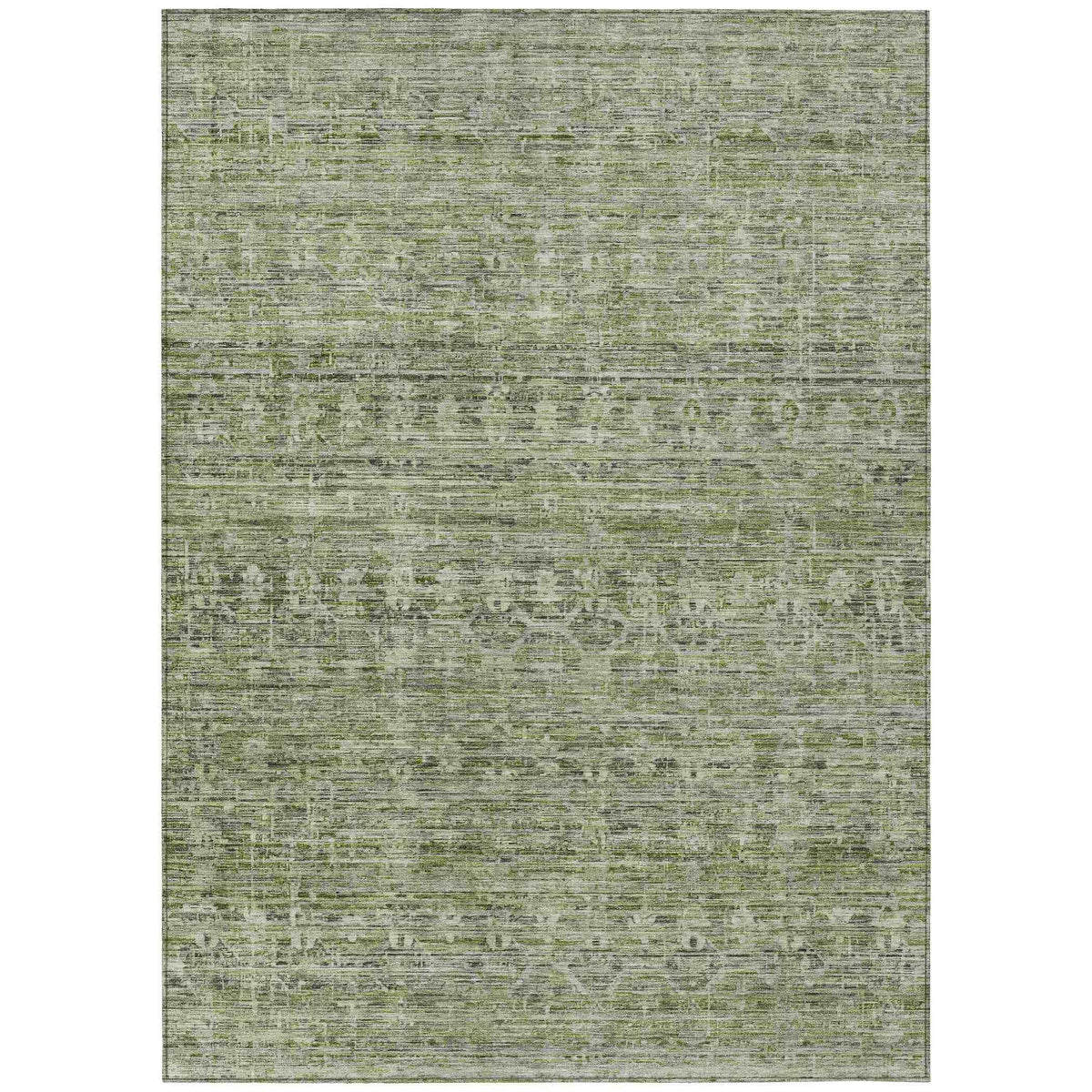 Irion Green Washable Indoor-Outdoor Rug