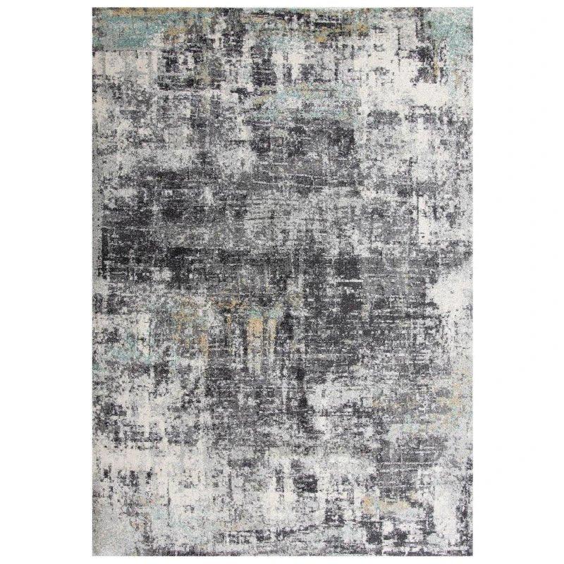 Chub Abstract Blue Kitchen Hallway Runner Rug