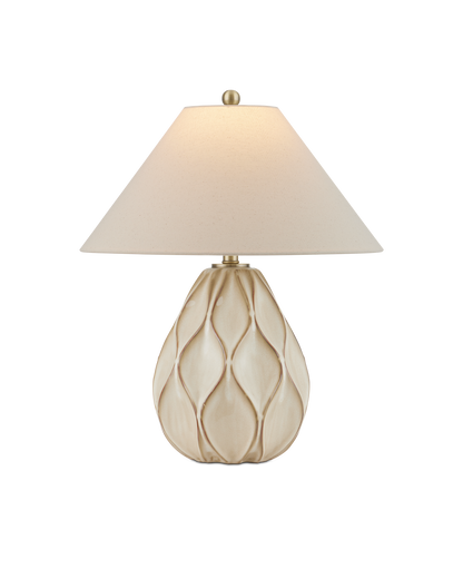 Edgemoor Ceramic and Metal Beige Table Lamp