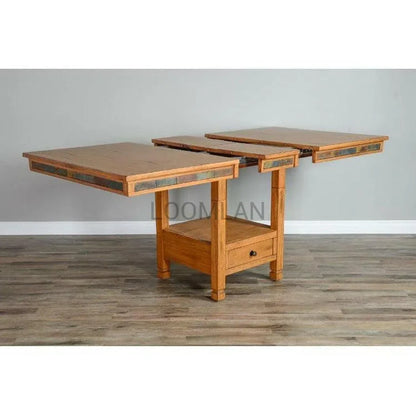 60-72" Adjustable Height and Extendable Wood Dining Table Counter Tables Sideboards and Things By Sunny D