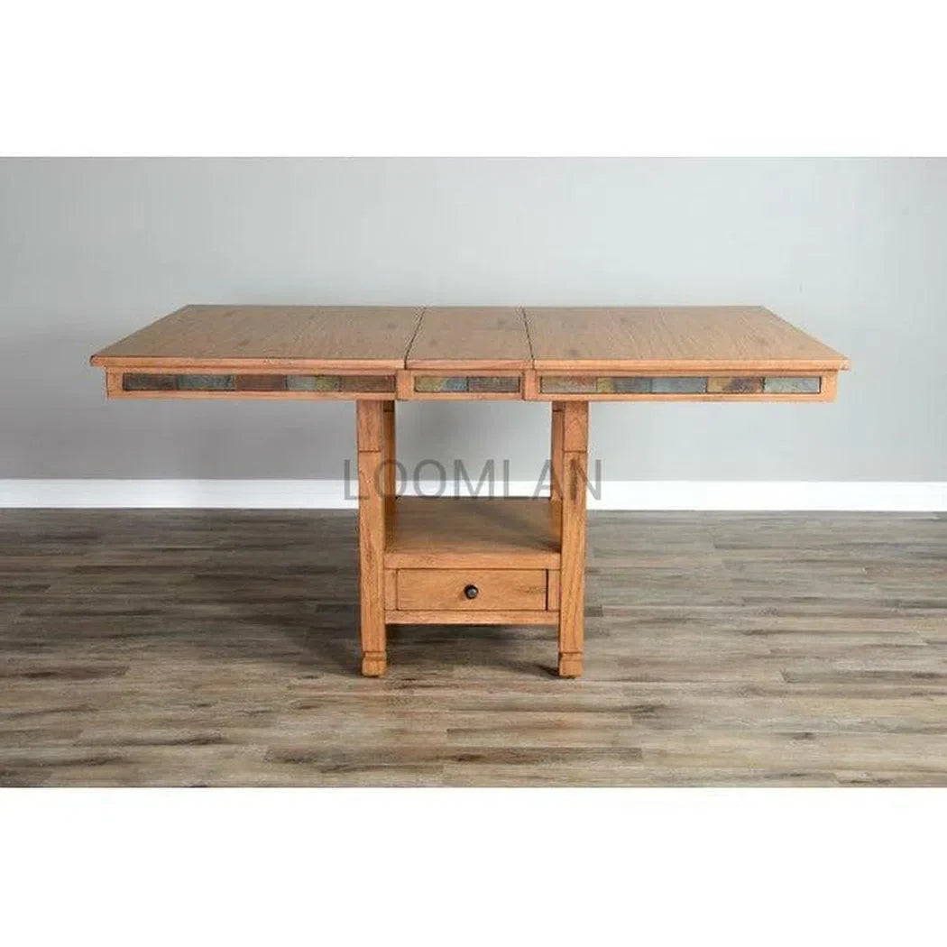 60-72" Adjustable Height and Extendable Wood Dining Table Counter Tables Sideboards and Things By Sunny D