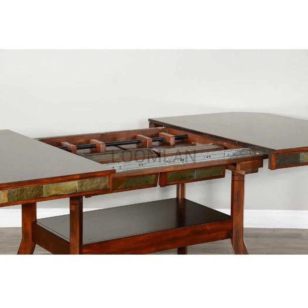 60-90" Adjustable Height Dining Table With Extension Leaves Counter Tables Sideboards and Things By Sunny D