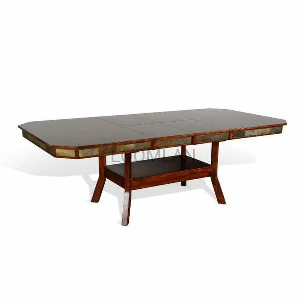 60-90" Adjustable Height Dining Table With Extension Leaves Counter Tables Sideboards and Things By Sunny D